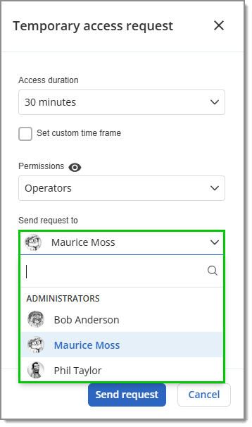 Send request to