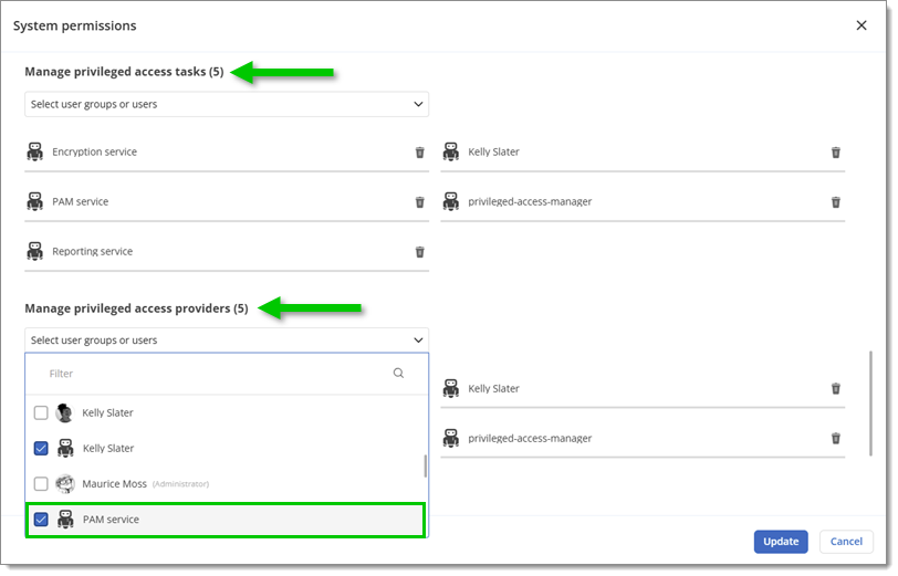 Add permissions to your application identity