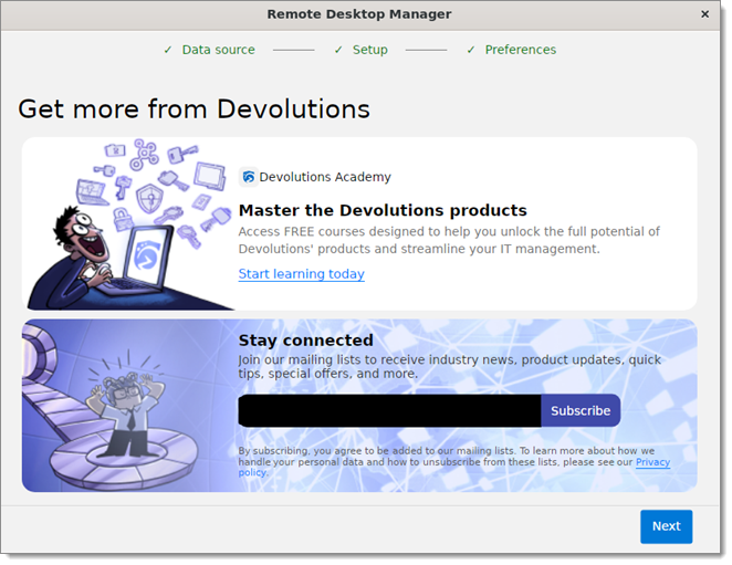 Consult Devolutions many online resources