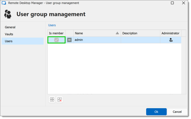 Assign user to a user groups