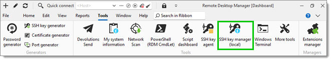 Tools - SSH key manager (local)