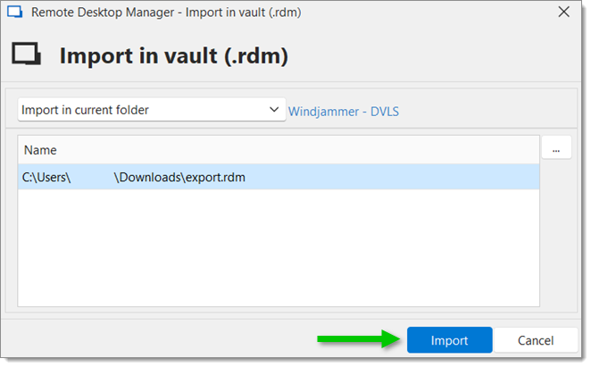 Import at root or in specific folders