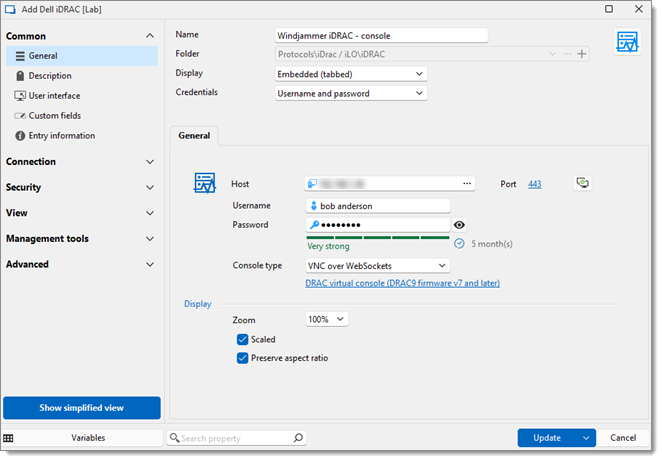 Dell iDRAC entry creation