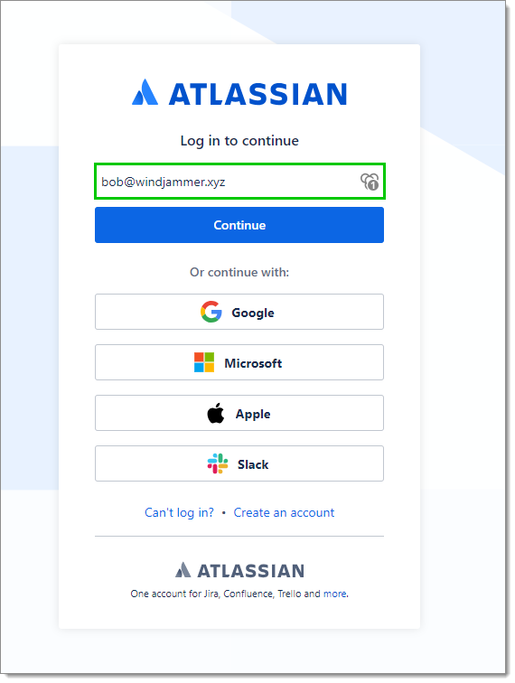 Automatically filled credentials fields