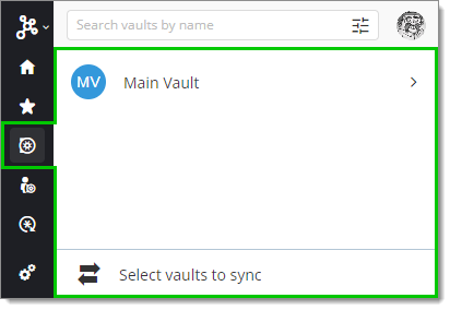 Vaults tab
