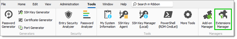 Extensions Manager