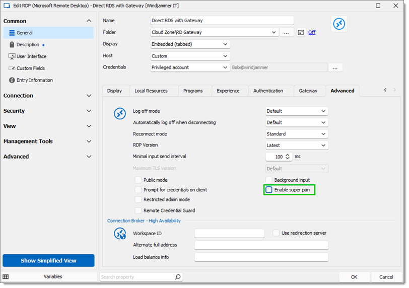 Enable super pan