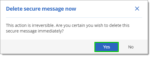 Yes button