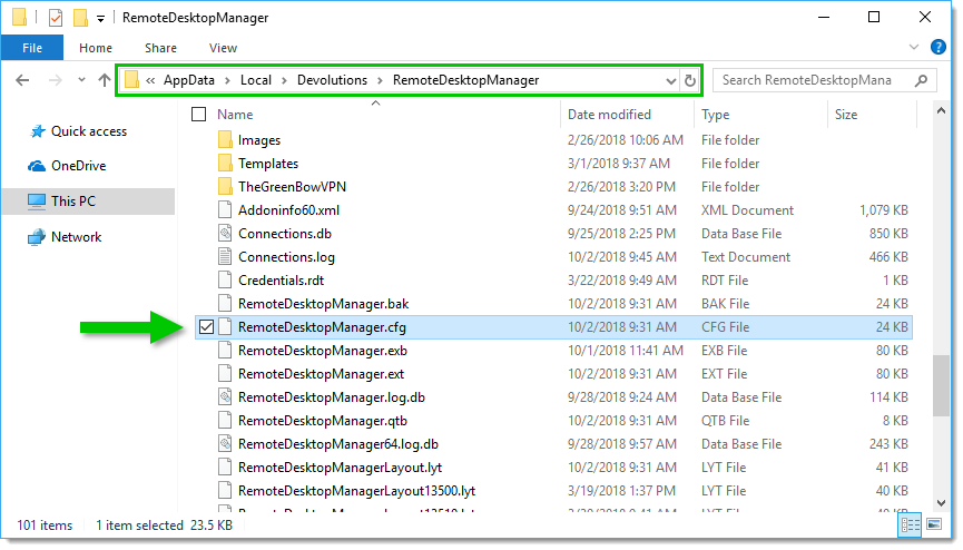 RemoteDesktopManager.cfg file