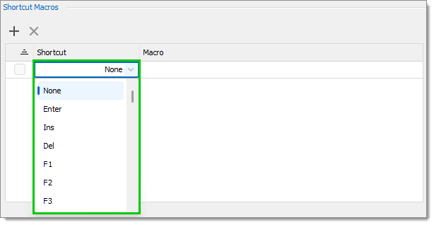 Shortcut Selection