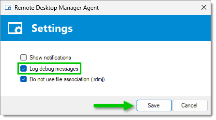 Check Log debug messages