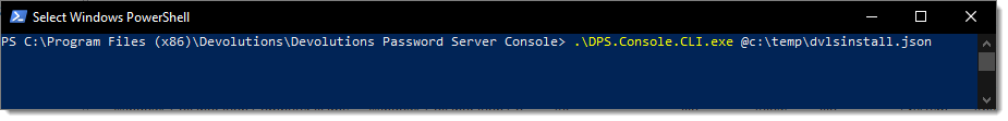 CLI with JSON file