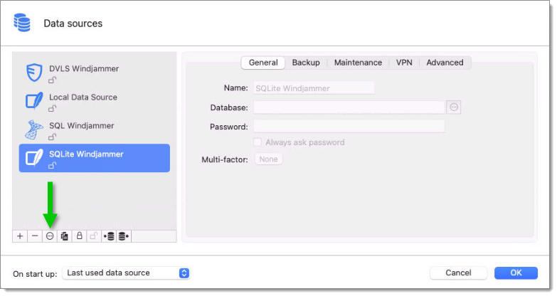 File – Data sources – Edit data source
