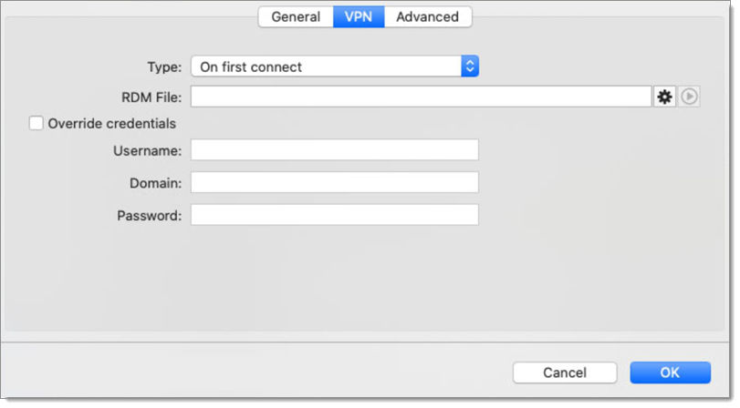 VPN tab