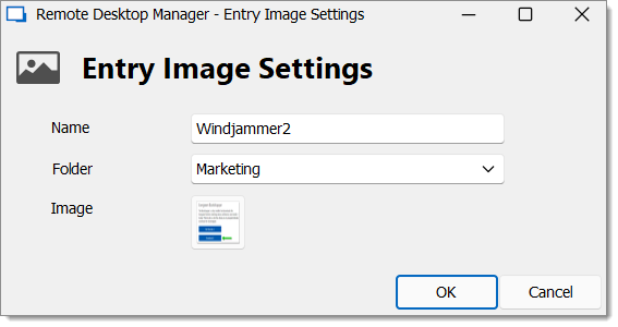 Entry image settings
