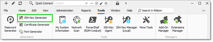 Tools – SSH key generator