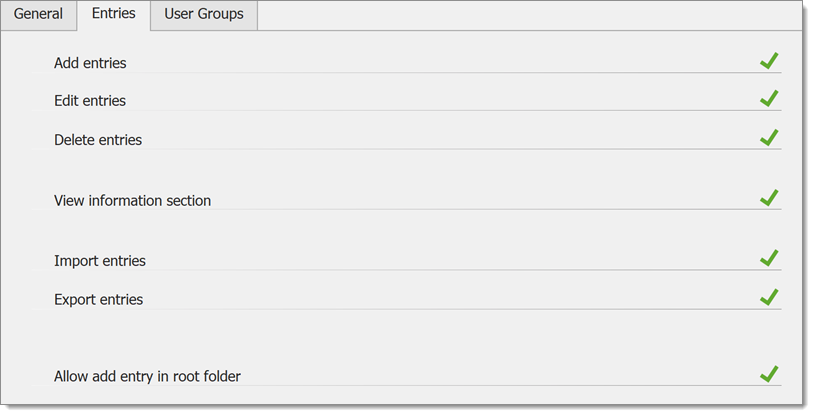 My data source information – More – Entries