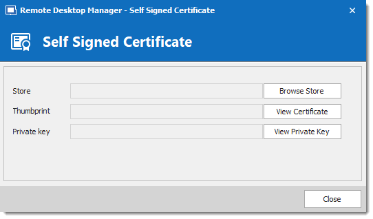 Self-signed certificate