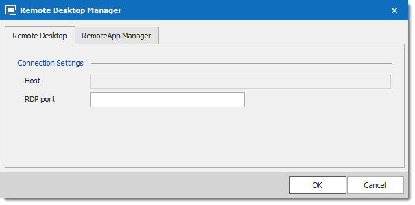Remote Desktop Connection Settings