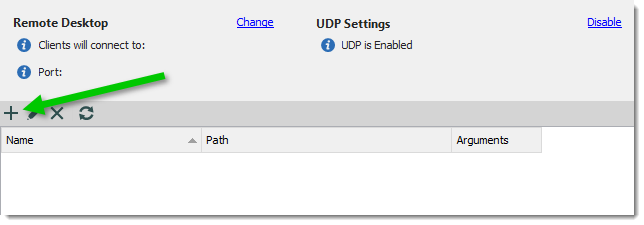 New RemoteApp Settings