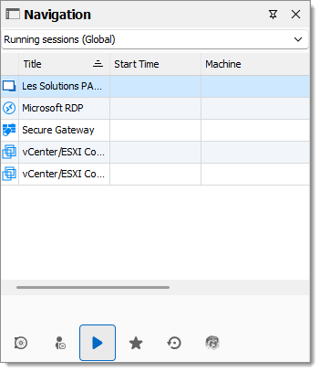 Global opened sessions